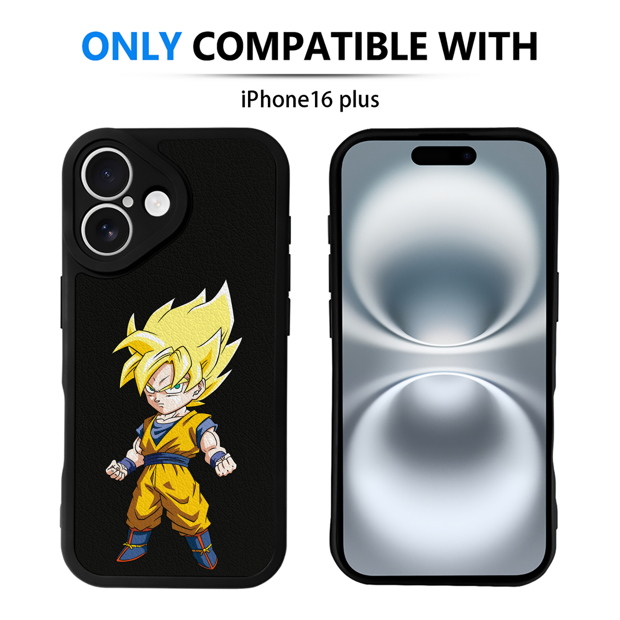 （画像用） ドラゴンボール 孫悟空（そん ごくう）Son Goku カカロット DRAGON BALL Kakarotto 【iPhone 16シリーズ対応】シリコンスマホケース（レザー調） 材質：シリコン